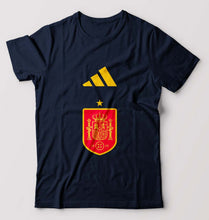 Load image into Gallery viewer, Spain Football T-Shirt for Men-Navy Blue-Ektarfa.online
