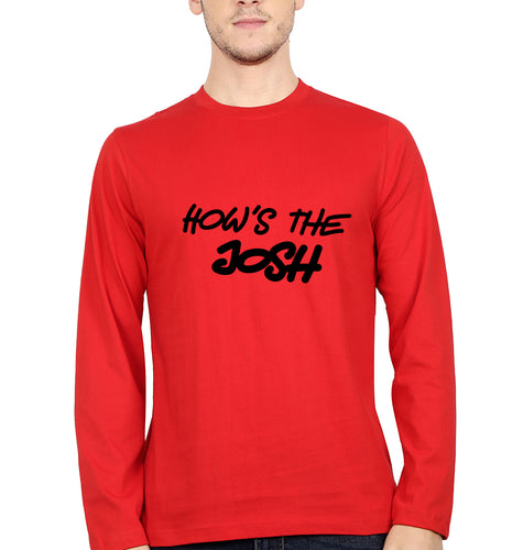How's The Josh Full Sleeves T-Shirt for Men-Red-Ektarfa.online