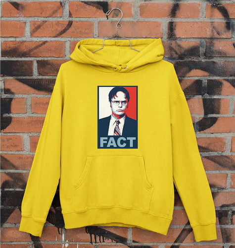 Dwight Schrute Fact Unisex Hoodie for Men/Women-Mustard Yellow-Ektarfa.online