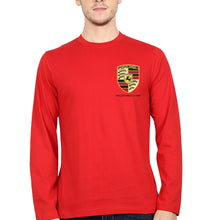 Load image into Gallery viewer, Porsche Pocket Logo Full Sleeves T-Shirt for Men-Red-Ektarfa.online
