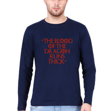 Load image into Gallery viewer, House of the Dragon (GOT) Full Sleeves T-Shirt for Men-Navy Blue-Ektarfa.online
