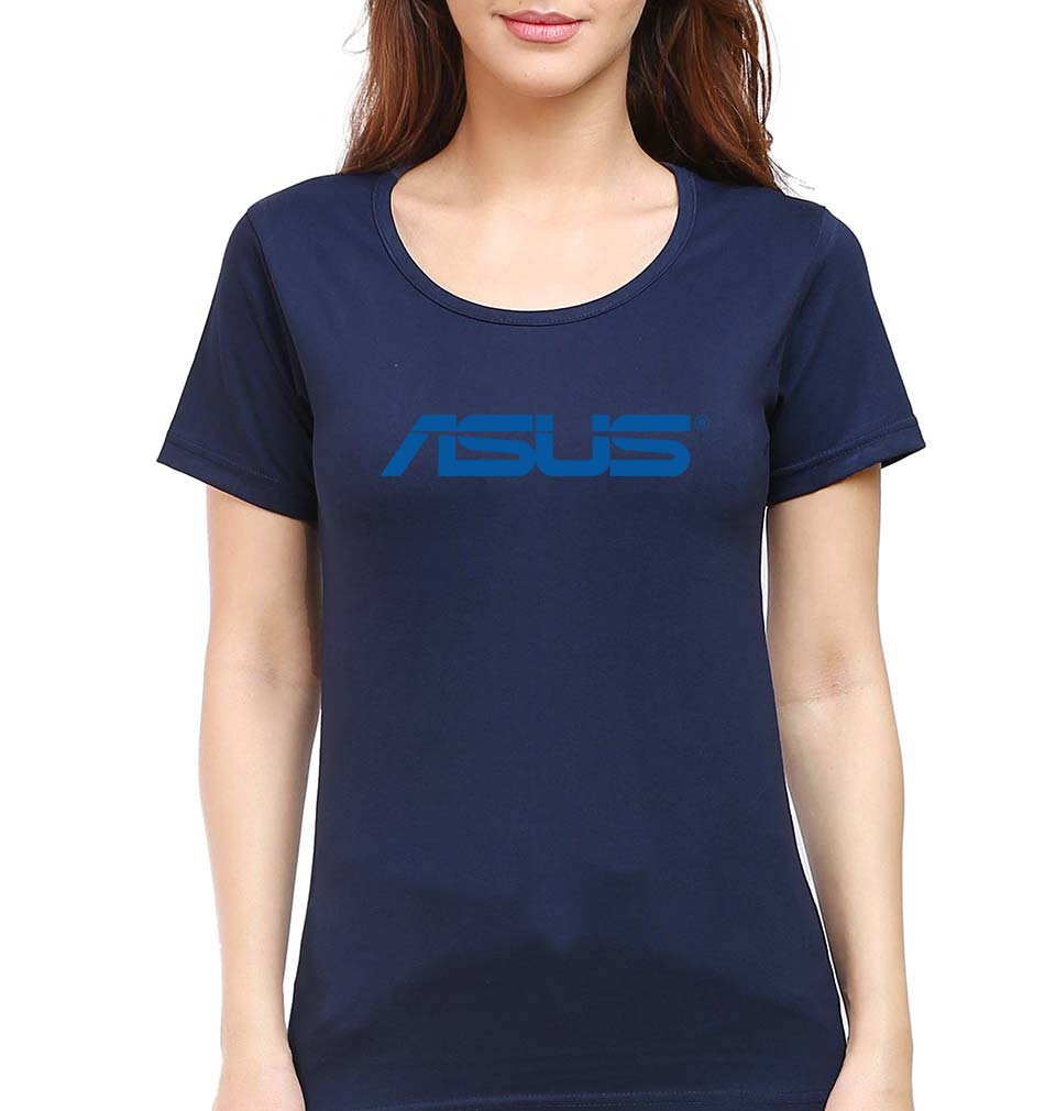 Asus T-Shirt for Women-XS(32 Inches)-Navy Blue-Ektarfa.online