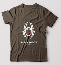 Load image into Gallery viewer, Black Widow Spider T-Shirt for Men-Olive Green-Ektarfa.online
