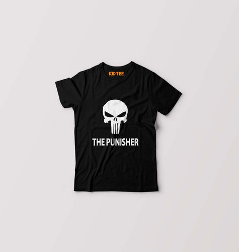 Punisher Kids T-Shirt for Boy/Girl-Black-Ektarfa.online
