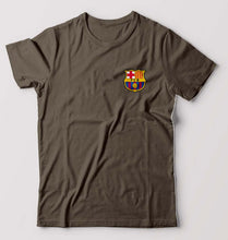 Load image into Gallery viewer, Barcelona Logo T-Shirt for Men-S(38 Inches)-Olive Green-Ektarfa.online
