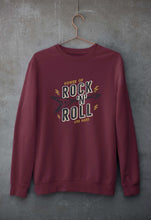 Load image into Gallery viewer, Rock N Roll Unisex Sweatshirt for Men/Women-S(40 Inches)-Maroon-Ektarfa.online
