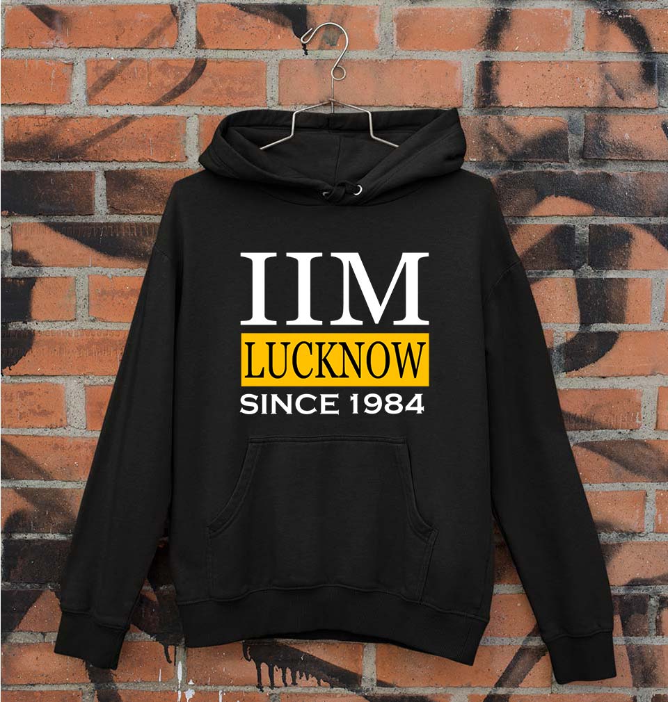 IIM Lucknow Unisex Hoodie for Men/Women-S(40 Inches)-Black-Ektarfa.online