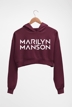 Load image into Gallery viewer, Marilyn Manson Crop HOODIE FOR WOMEN-Maroon-Ektarfa.online
