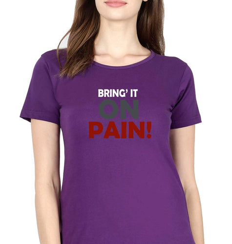 Gym Pain T-Shirt for Women-Purple-Ektarfa.online