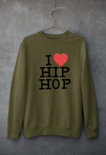 Load image into Gallery viewer, I Love Hip Hop Unisex Sweatshirt for Men/Women-S(40 Inches)-Olive Green-Ektarfa.online
