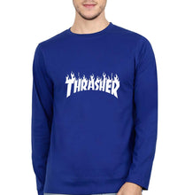 Load image into Gallery viewer, Thrasher Full Sleeves T-Shirt for Men-Royal Blue-Ektarfa.online
