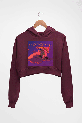 Blood Bunny Crop HOODIE FOR WOMEN-Maroon-Ektarfa.online
