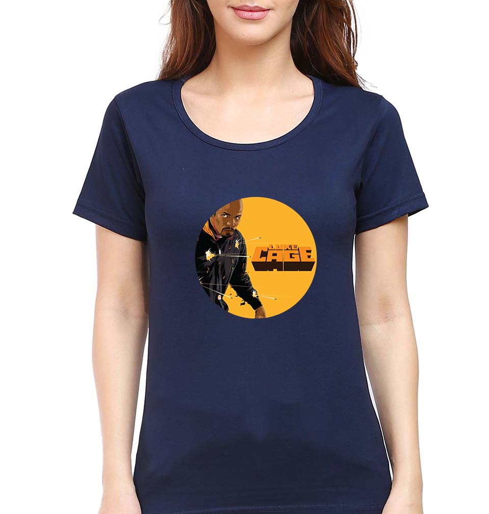Luke Cage T-Shirt for Women-Navy Blue-Ektarfa.online