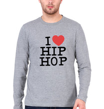 Load image into Gallery viewer, I Love Hip Hop Full Sleeves T-Shirt for Men-Grey Melange-Ektarfa.online
