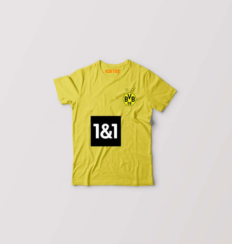 Borussia Dortmund 2021-22 Kids T-Shirt for Boy/Girl-Yellow-Ektarfa.online