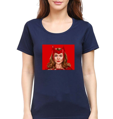 Scarlet Witch Wanda T-Shirt for Women-Navy Blue-Ektarfa.online