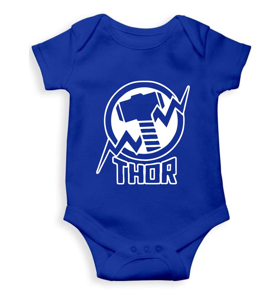 Thor Superhero Kids Romper For Baby Boy/Girl-0-5 Months(18 Inches)-Royal Blue-Ektarfa.online