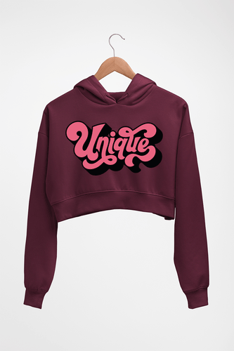 Unique Crop HOODIE FOR WOMEN-Maroon-Ektarfa.online