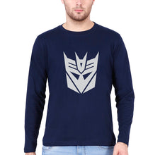 Load image into Gallery viewer, Decepticon Transformers Full Sleeves T-Shirt for Men-S(38 Inches)-Navy Blue-Ektarfa.online
