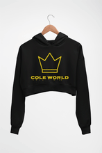 Load image into Gallery viewer, J. Cole World Crop HOODIE FOR WOMEN-Black-Ektarfa.online
