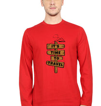 Load image into Gallery viewer, Travel Full Sleeves T-Shirt for Men-Red-Ektarfa.online

