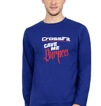 Load image into Gallery viewer, CrossFit Gym Burpees T Full Sleeves T-Shirt for Men-Royal Blue-Ektarfa.online
