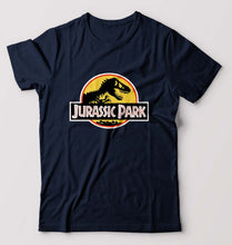 Load image into Gallery viewer, Jurassic Park T-Shirt for Men-S(38 Inches)-Navy Blue-Ektarfa.online
