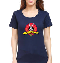 Load image into Gallery viewer, Looney Tunes T-Shirt for Women-XS(32 Inches)-Navy Blue-Ektarfa.online
