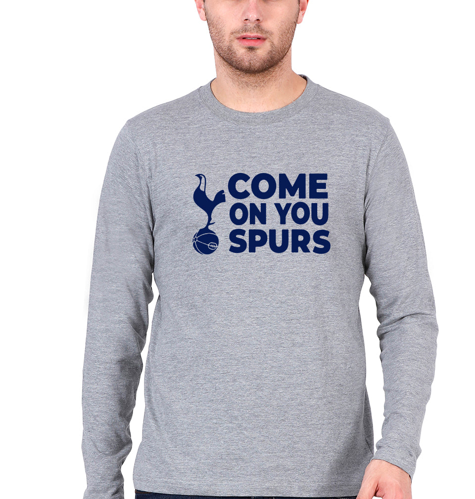 Tottenham Hotspur (Spurs) Full Sleeves T-Shirt for Men-Grey Melange-Ektarfa.online