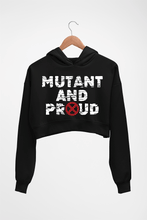 Load image into Gallery viewer, X-Men Mutant Crop HOODIE FOR WOMEN-Black-Ektarfa.online
