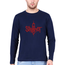 Load image into Gallery viewer, Slipknot Full Sleeves T-Shirt for Men-S(38 Inches)-Navy Blue-Ektarfa.online
