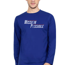 Load image into Gallery viewer, Mission Possible Full Sleeves T-Shirt for Men-Royal Blue-Ektarfa.online
