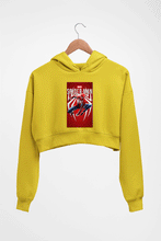 Load image into Gallery viewer, Spider Man Superhero Crop HOODIE FOR WOMEN-Mustard Yellow-Ektarfa.online
