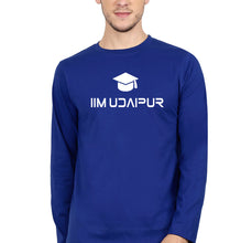 Load image into Gallery viewer, IIM Udaipur Full Sleeves T-Shirt for Men-S(38 Inches)-Royal Blue-Ektarfa.online
