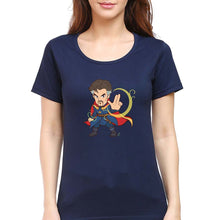 Load image into Gallery viewer, Doctor Strange Superhero T-Shirt for Women-XS(32 Inches)-Navy Blue-Ektarfa.online
