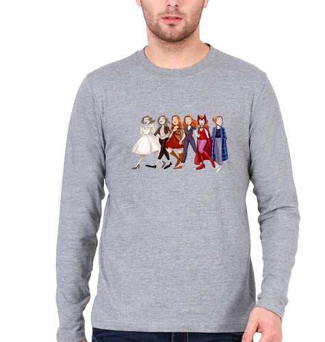 Wanda Full Sleeves T-Shirt for Men-Grey Melange-Ektarfa.online