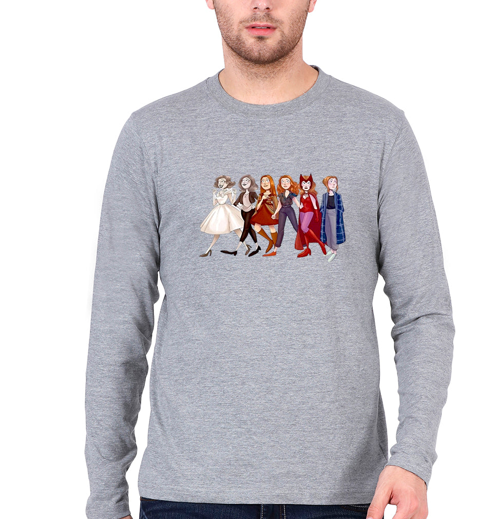 Wanda Full Sleeves T-Shirt for Men-Grey Melange-Ektarfa.online