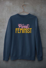 Load image into Gallery viewer, Feminist Unisex Sweatshirt for Men/Women-S(40 Inches)-Navy Blue-Ektarfa.online
