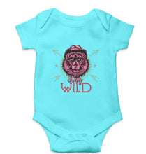 Load image into Gallery viewer, Stay Wild Kids Romper For Baby Boy/Girl-0-5 Months(18 Inches)-Sky Blue-Ektarfa.online
