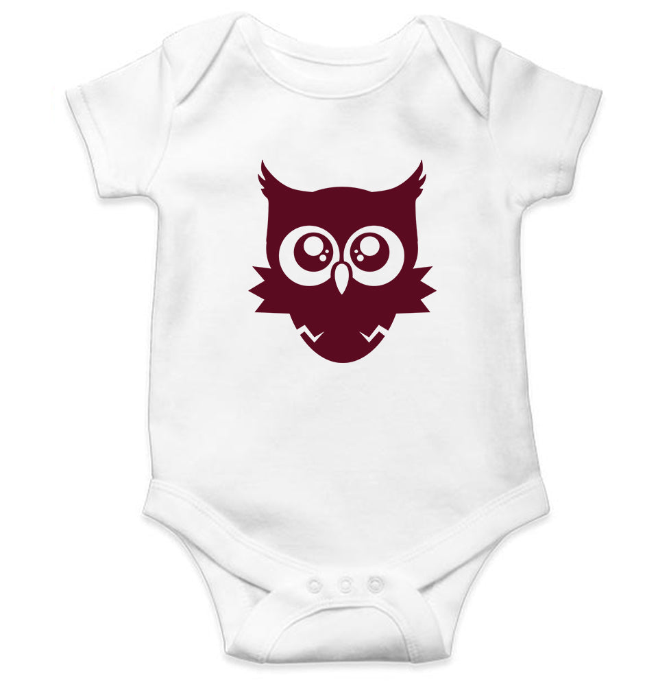 Cute Baby Owl Kids Romper For Baby Boy/Girl-0-5 Months(18 Inches)-White-Ektarfa.online