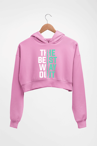 The Best Way Crop HOODIE FOR WOMEN-Light Baby Pink-Ektarfa.online