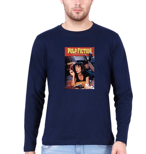 Pulp Fiction Full Sleeves T-Shirt for Men-Navy Blue-Ektarfa.online