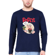 Load image into Gallery viewer, Popeye Full Sleeves T-Shirt for Men-Navy Blue-Ektarfa.online
