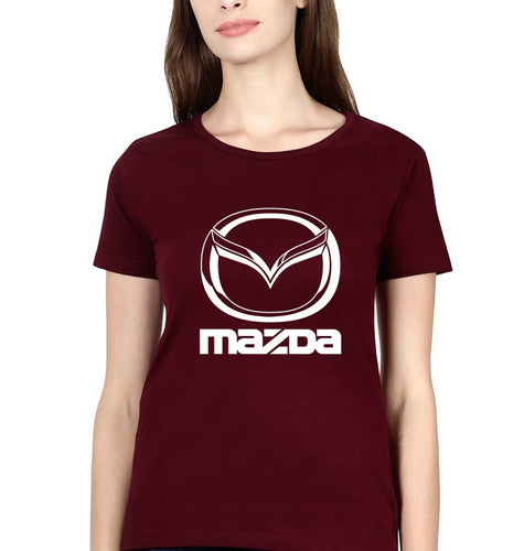 Mazda T-Shirt for Women-Maroon-Ektarfa.online