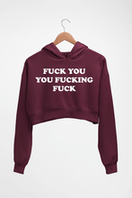 Load image into Gallery viewer, Funny Fuck Crop HOODIE FOR WOMEN
