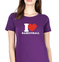 Load image into Gallery viewer, I Love Basketball T-Shirt for Women
