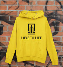 Load image into Gallery viewer, Love To Life Unisex Hoodie for Men/Women-S(40 Inches)-Mustard Yellow-Ektarfa.online
