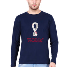 Load image into Gallery viewer, FIFA World Cup Qatar 2022 Full Sleeves T-Shirt for Men-Navy Blue-Ektarfa.online
