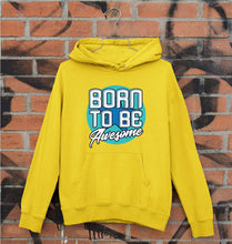 Load image into Gallery viewer, Born To be Awesome Unisex Hoodie for Men/Women-S(40 Inches)-Mustard Yellow-Ektarfa.online
