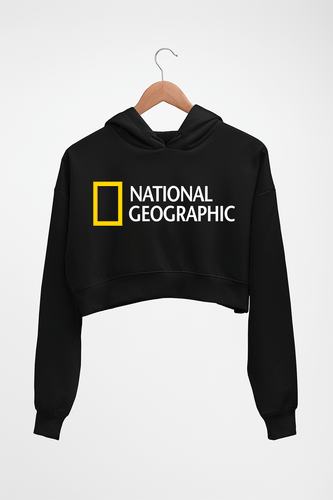 National Geographic Crop HOODIE FOR WOMEN-Black-Ektarfa.online